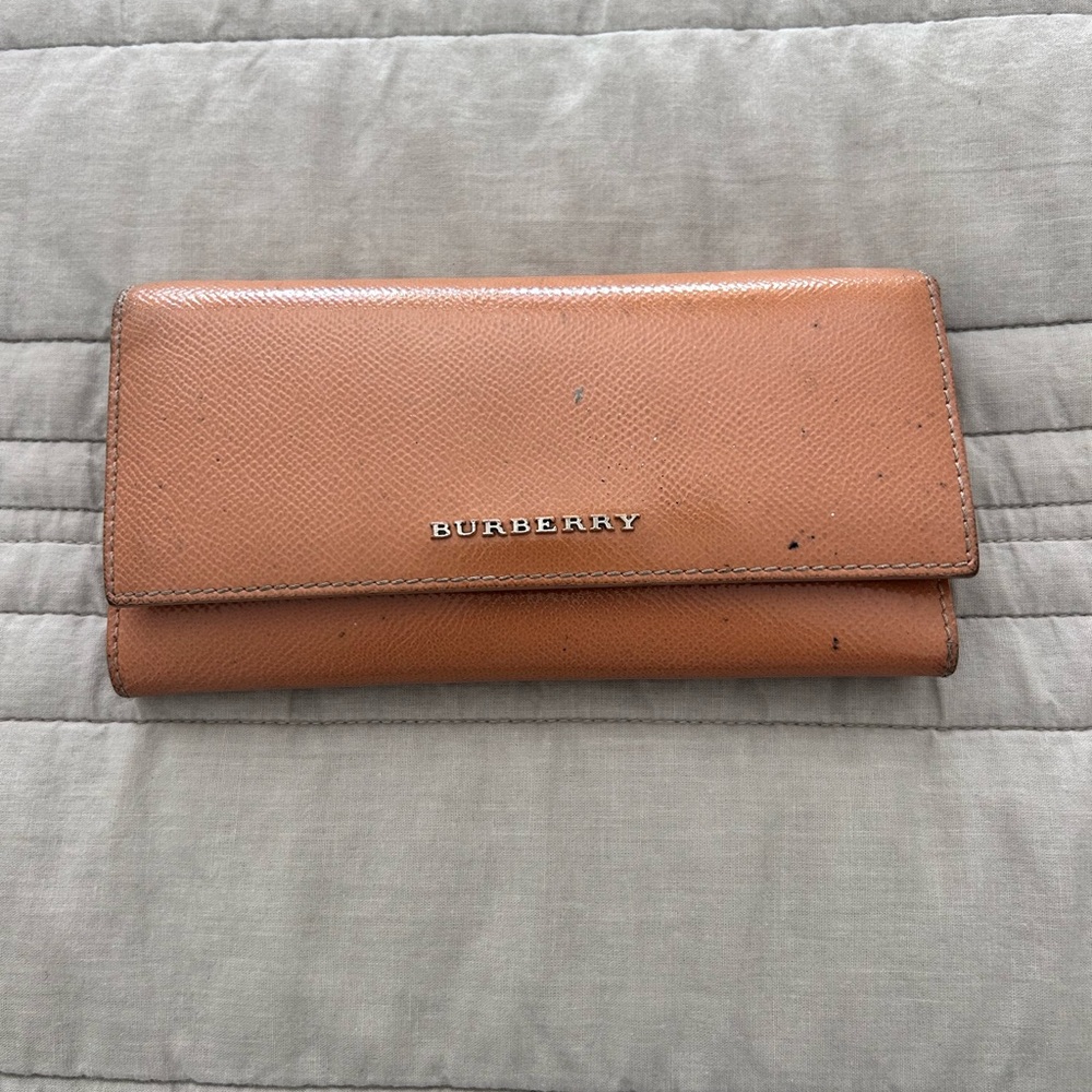 Burberry Pale Coral Patent Leather Continental Wallet - Picture 7 of 11